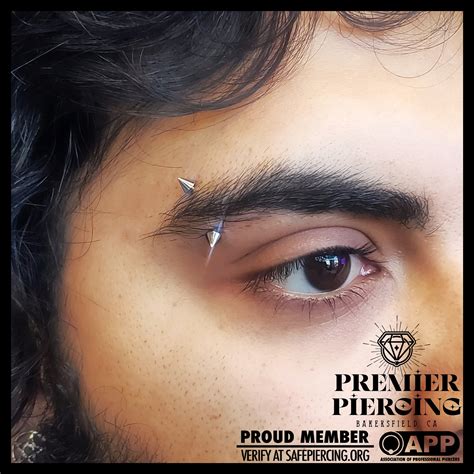 This Fresh Eyebrow Piercing Is So Sharp Premier Piercing
