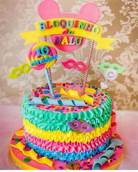 Bolo De Anivers Rio Tema Bloquinho De Carnaval Carnival Cakes