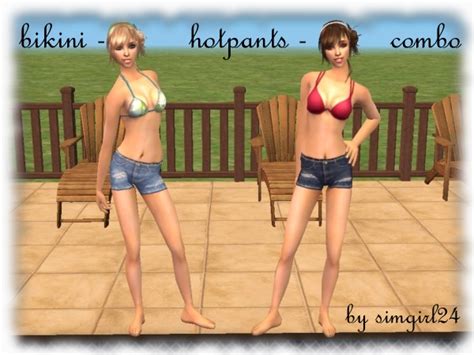 Mod The Sims Bikini Hotpants Combo Two Versions