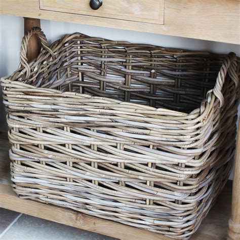 Handwoven Rattan Storage Basket By Marquis Dawe Notonthehighstreet