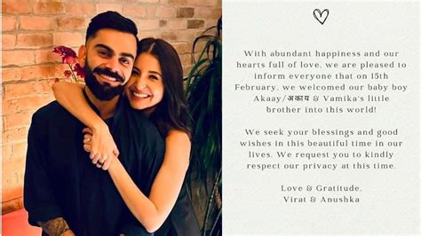 Virat Kohli Anushka Sharma Welcome Baby Boy Name Him Akaay Star