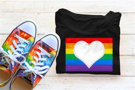 Rainbow Lgbt Gay Pride Flag Applique Creative Fabrica