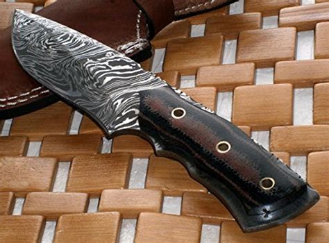 Bc 2040 Custom Handmade Full Tang Damascus Steel Bushcraft Knife Stu
