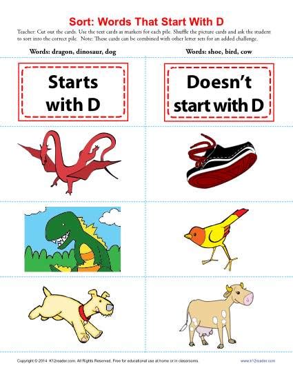 Easy Words That Start With D