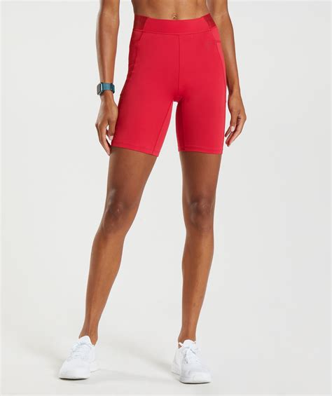 Gymshark Training Brandmark Cycling Shorts Salsa Red Gymshark