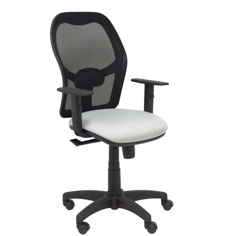 Silla Aloc N Malla Negra Asiento Bali Gris Brazos Regulables