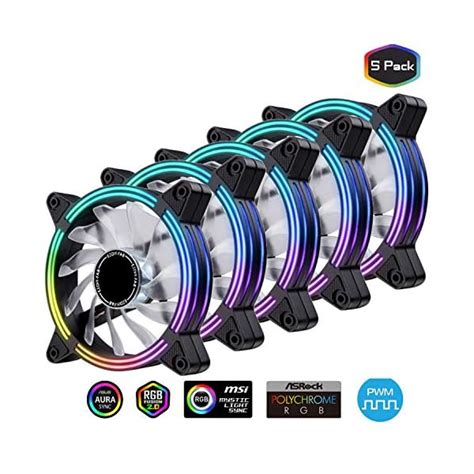 Ezdiy Fab Pack Mm Dual Frame Rgb Pwm Fans For Pc Case Ventilador