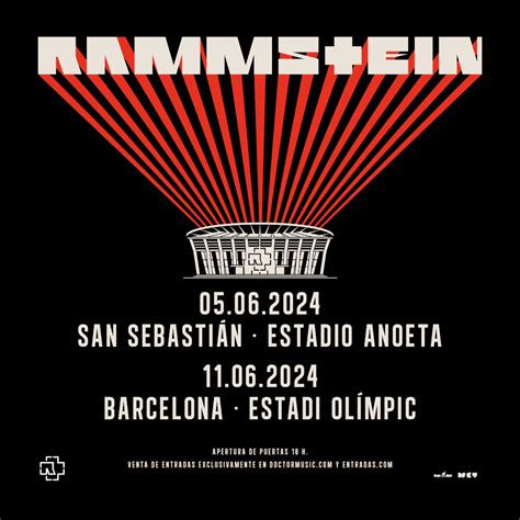 Rammstein Itinerario Completo De Su Gira Europea De Estadios De