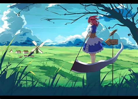 Hd Wallpaper Anime Touhou Komachi Onozuka Wallpaper Flare