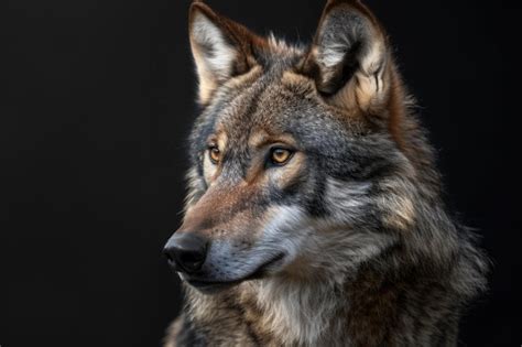 Wolf Portrait Of An European Grey Wolf Canis Lupus Lupus Isolated Wolf