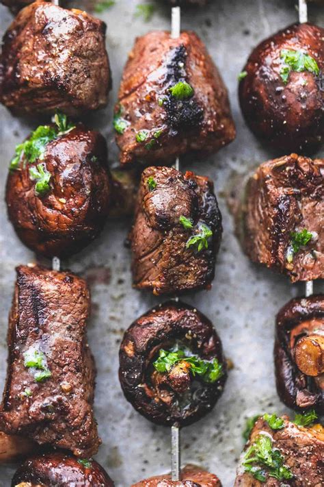 These Grilled Steak And Mushroom Kabobs Are Easy To Make With The Best Simple Beef Steak Kabob