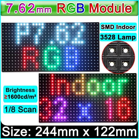 SMD P7 62 RGB LED Module 1 8 Scanning Mode Indoor Semi Outdoor Full