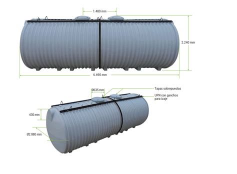 Estanque De Agua Horizontal Para Enterrar Litros Purificatec