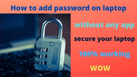 How To Add Password In Windows 10 Laptopcomputerlaptop Ma Kasari Password Set Garna Naya