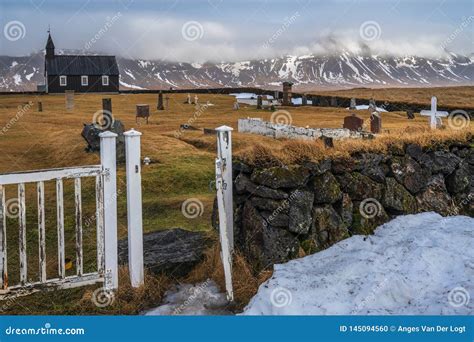 Black Church, Budir, West Iceland - February 23, 2019 : View from the ...