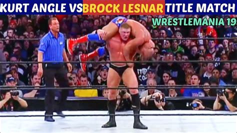 Brock Lesnar Vs Kurt Angle Championship Match