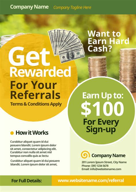 Referral Program Flyer Template Postermywall