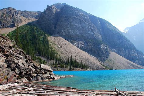 Montañas Canadá Paisaje Naturaleza Lago Albert Alberta Moraine