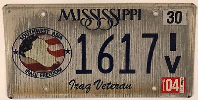 IRAQ WAR VETERAN License Plate Iraqi Desert Storm Shield Persian Gulf