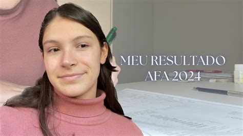 Minha Nota Na Prova Da AFA 2024 Ana Marques YouTube