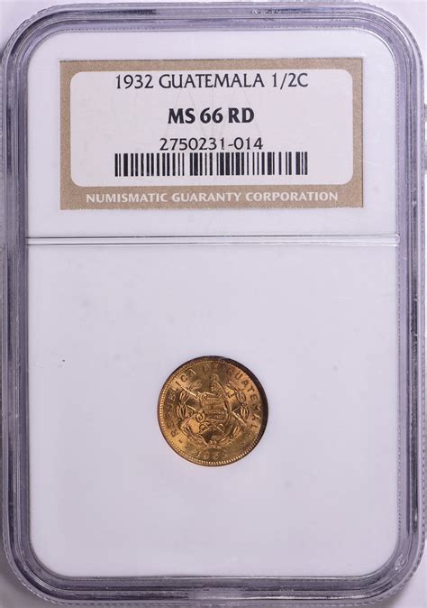 Guatemala Centavo Medio Km Ngc Ms Item