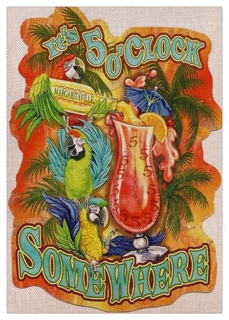 Its Always 5 Oclock Somewhere Bar Tin Signs 2 Tiki Art