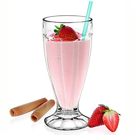 Milkshake Soda Glass 12oz 340ml Set Of 6 American Diner Style