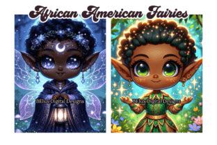 African American Fairies Graphic By Belux Business Brand Creative Fabrica