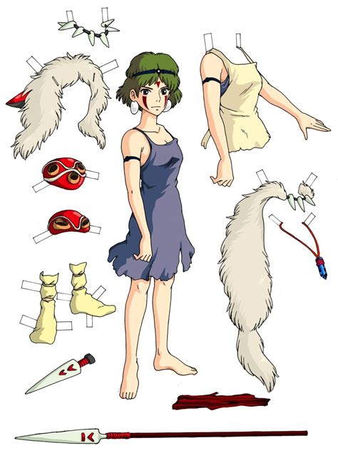 Princess Mononoke San Paper Doll Princess Mononoke Photo 44189712