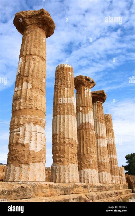 Valley Of The Temples Valle Dei Templi In Agrigento Sicily Italy