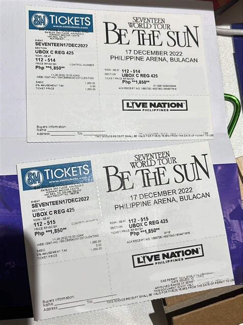 Seventeen Be The Sun In Bulacan Ubc Regular Bets Svt Tickets