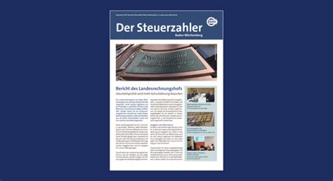 Landesbeilage Baden W Rttemberg September Bund Der Steuerzahler E V