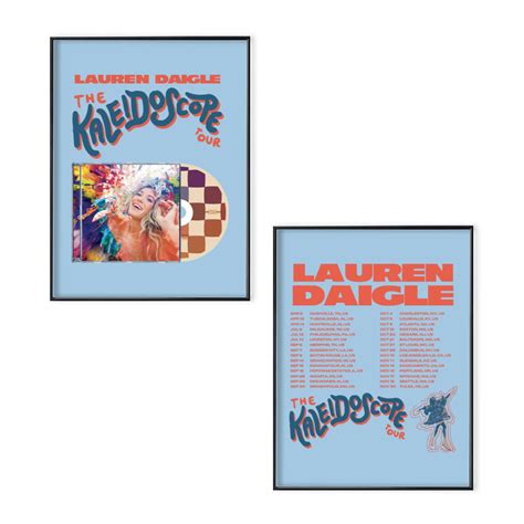 Lauren Daigle 2023 Tour Poster Set, The Kaleidoscope Tour 2023 Poster ...