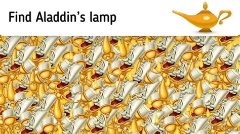 Optical Illusion For Testing Your Iq Only Can Find Aladdin S Lamp