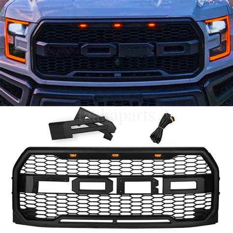 For 2015 2016 2017 Ford F150 F 150 Grill Raptor Style Front Grille Bumper Black Forextrade1