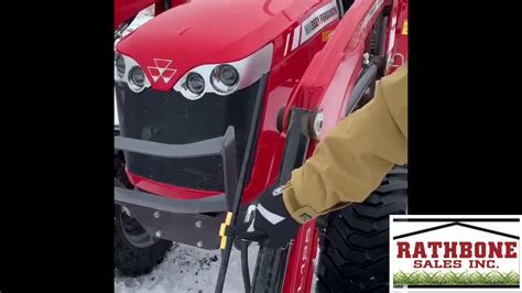 How To Plow Snow In Gravel Massey Ferguson 1735m Tractor With Dl125 Loader And Quick Attach