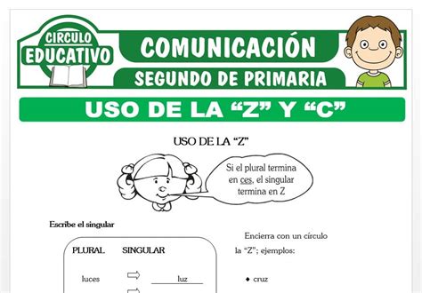 Uso De La C Y Z Para Segundo De Primaria Fichas Para Sexiz Pix