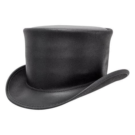 El Dorado Mens Leather Top Hat Unbanded Ropa Elegante El Dorado