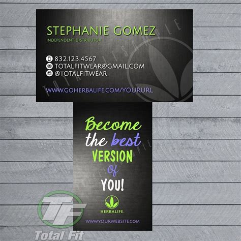 Herbalife Business Cards Herbalife Graphics by TotalFitWear