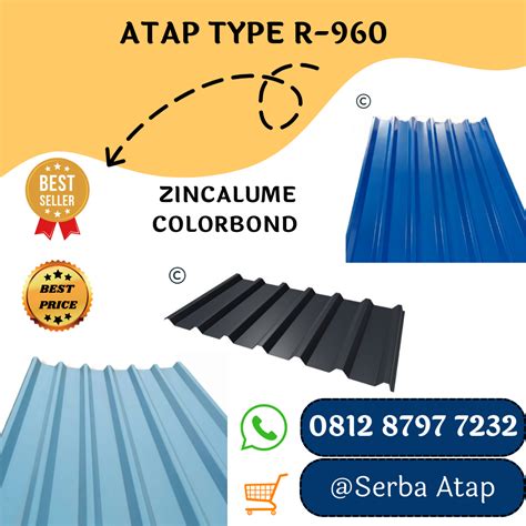 Jual Atap Metal Type R Zincalume Galvalume Tebal Mm Color Di