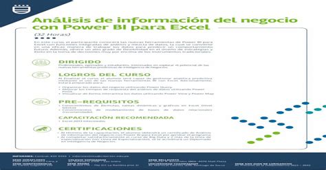 Análisis De Información Del Negocio Con Power Bi Para Excel · Pdf Fileexcel Con Funciones