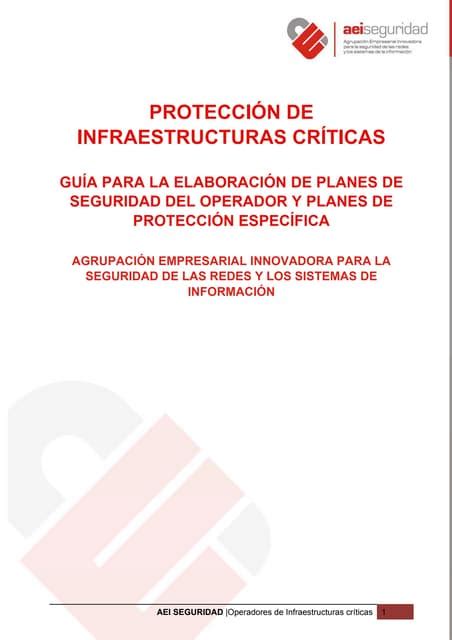 Proteccion De Infraestructuras Criticas 1 Pdf