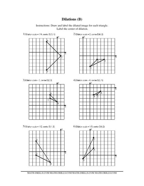 Reflection Rotation Translation Worksheets