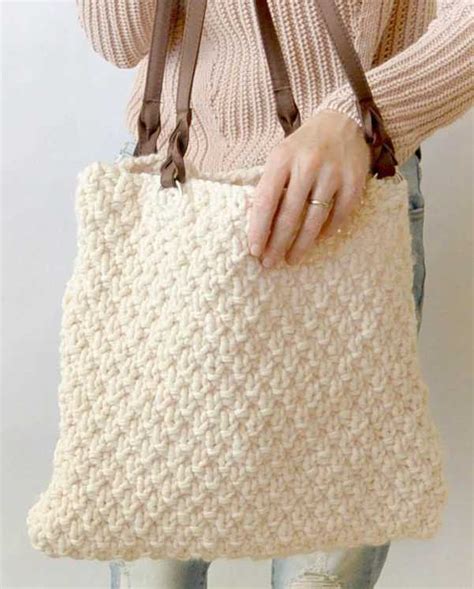 Easy Knit Tote Bag Pattern