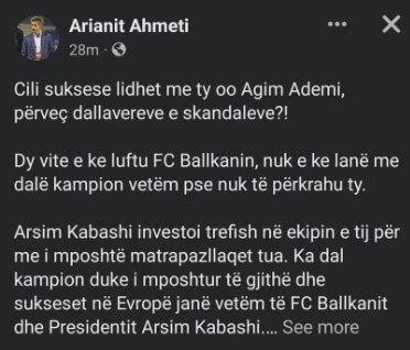 Ish sekretari i FFK së O Agim Ademi me ty lidhen vetëm sukseset e