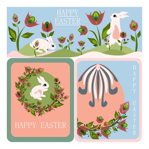 Happy Easter Holiday And Hello Spring Concept In Pastel Colors Cartoon