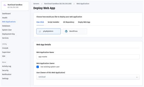 Installing Phpmyadmin In Runcloud Runcloud Docs