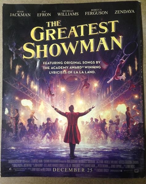 The Greatest Showman on Magazine Back Cover