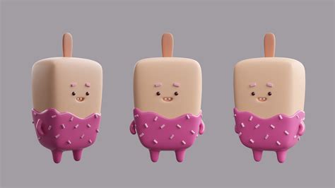 3D Ice Cream Character :: Behance