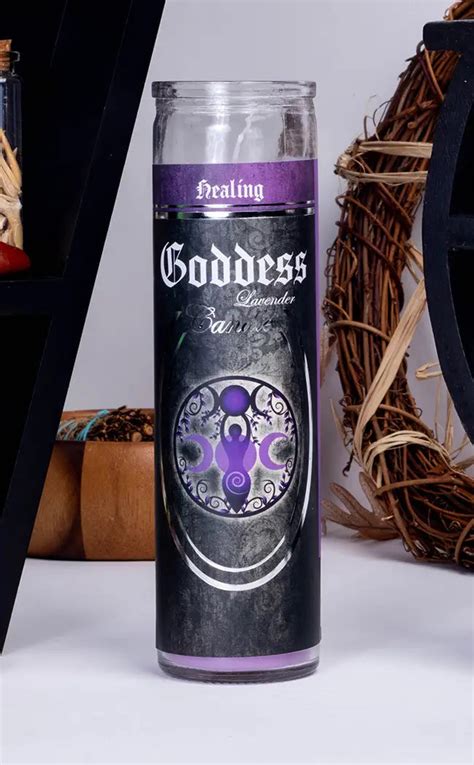 Glass 7 Day Ritual Spell Candle Healing The Goddess Lavender